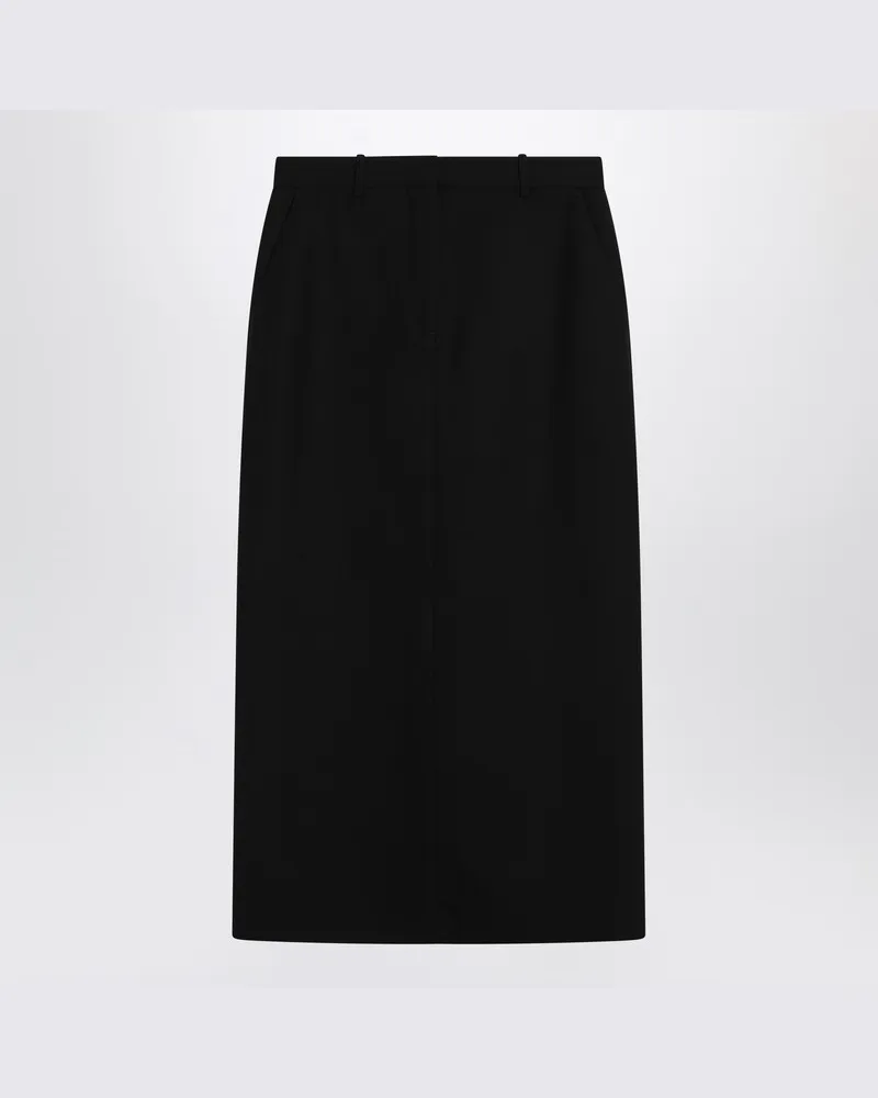 Totême Schwarzer Rock aus Wollmischung Schwarz