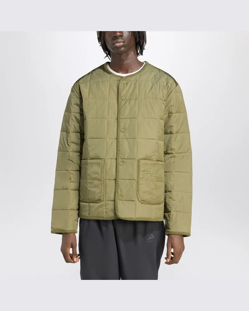 adidas Grüne gesteppte Jacke Grün
