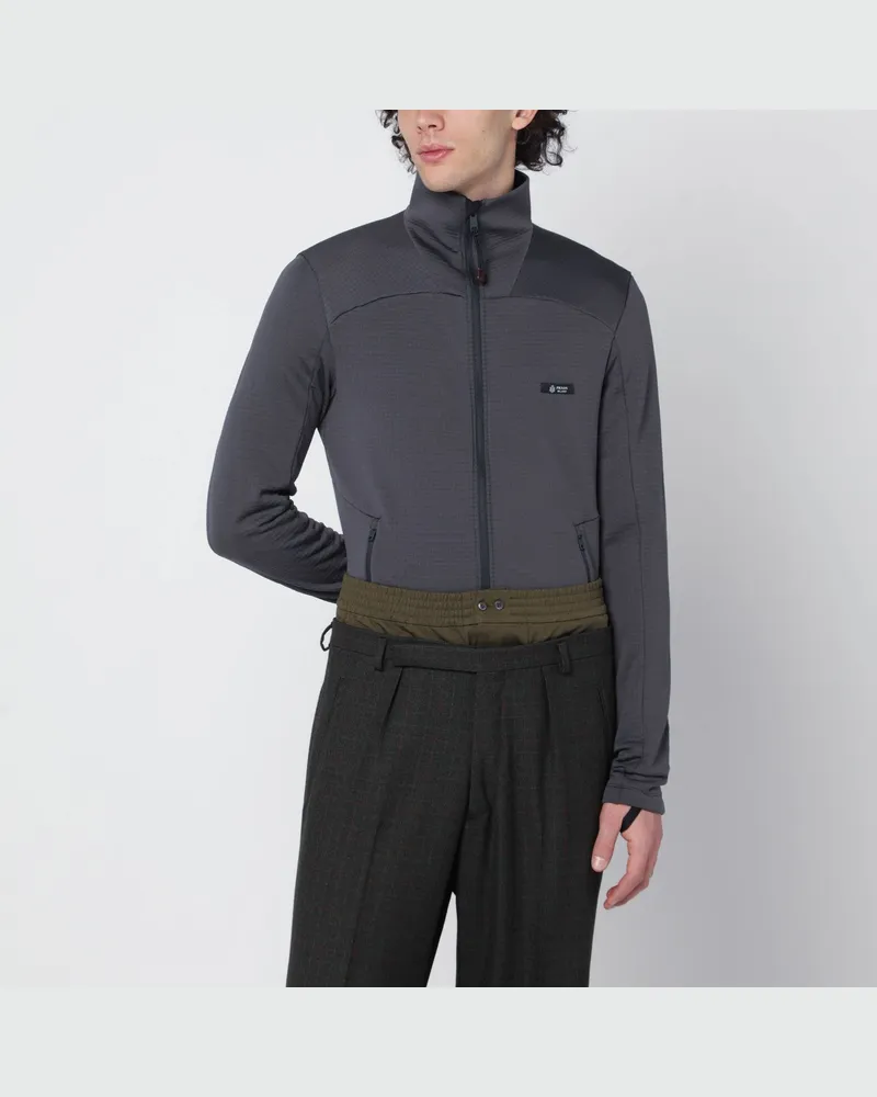 Prada Graues Sweatshirt aus technischem Gewebe Grey