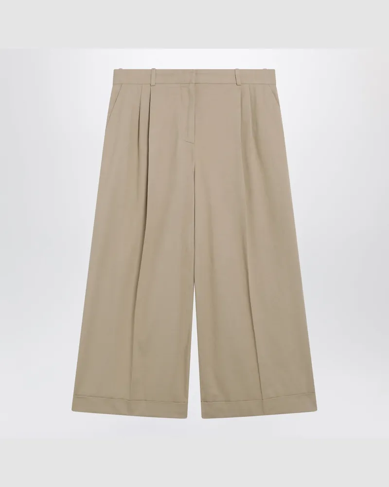 The Row Plissierte Culotte-Hose aus Baumwollmix in Beige Beige