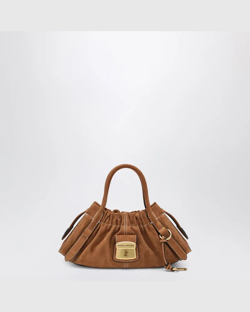 Marc Jacobs Kleine kupferfarbene Cristina Tasche aus Veloursleder Brown