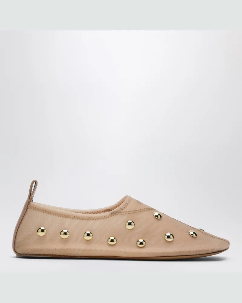 Chloé Rita Blushy Beige Ballerinas aus transparentem Mesh Beige