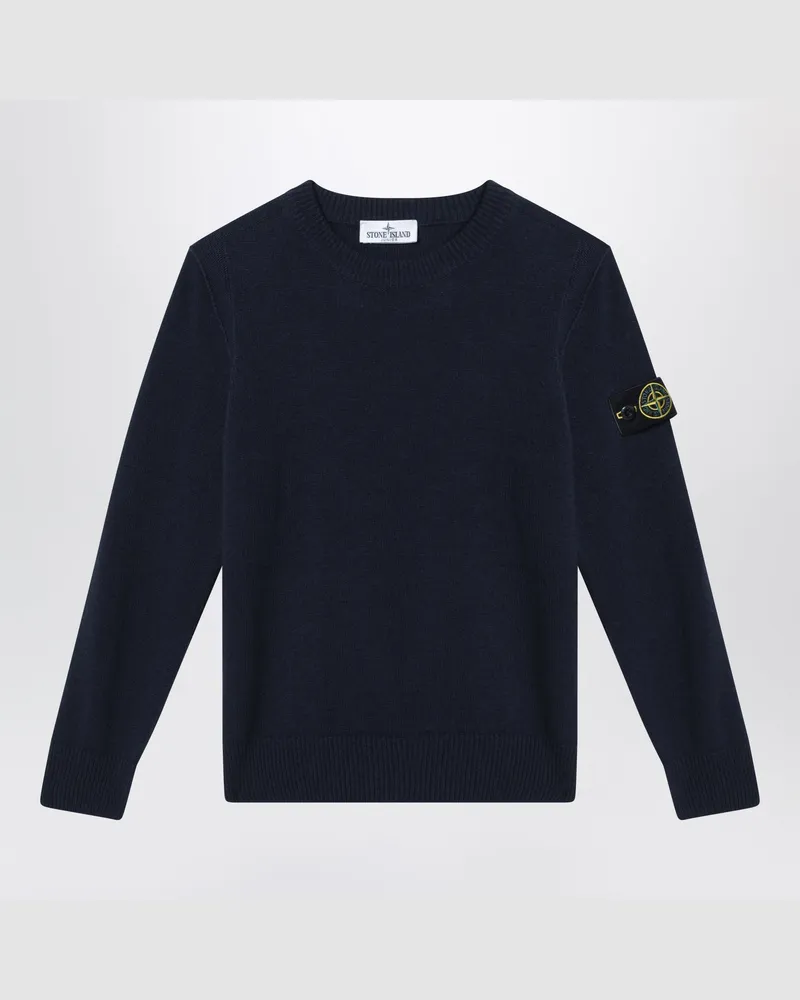 Stone Island Marineblauer Wollpullover Blue
