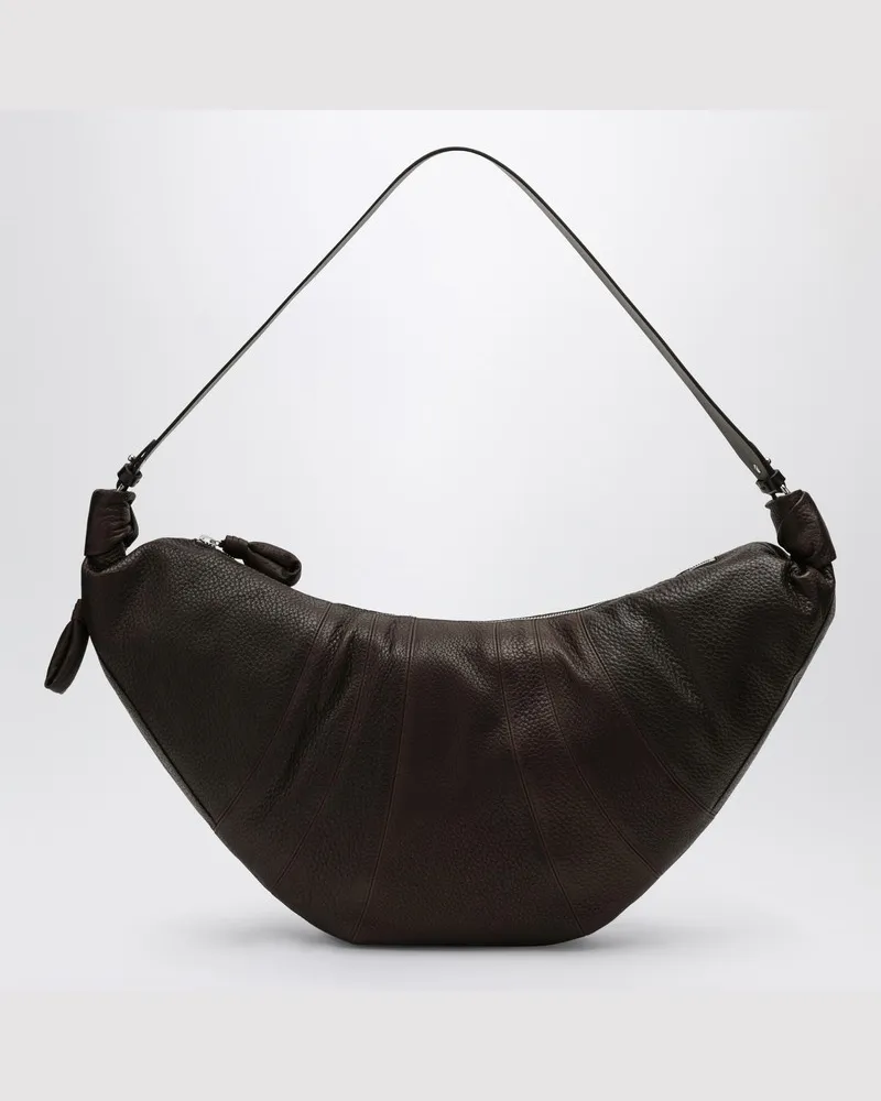 Christophe Lemaire Große Croissant-Tasche aus Braunem Leder Braun