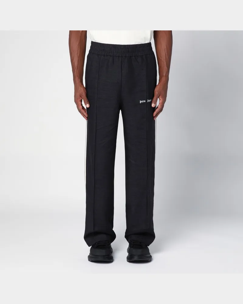 Palm Angels Anthrazitgraue Sporthose aus Leinen Grau
