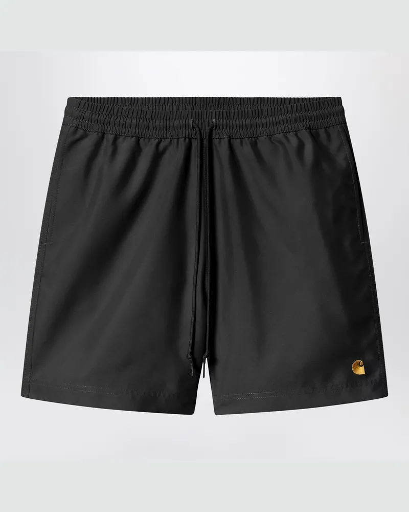 Carhartt WIP Schwarze Chase Badeshorts Black