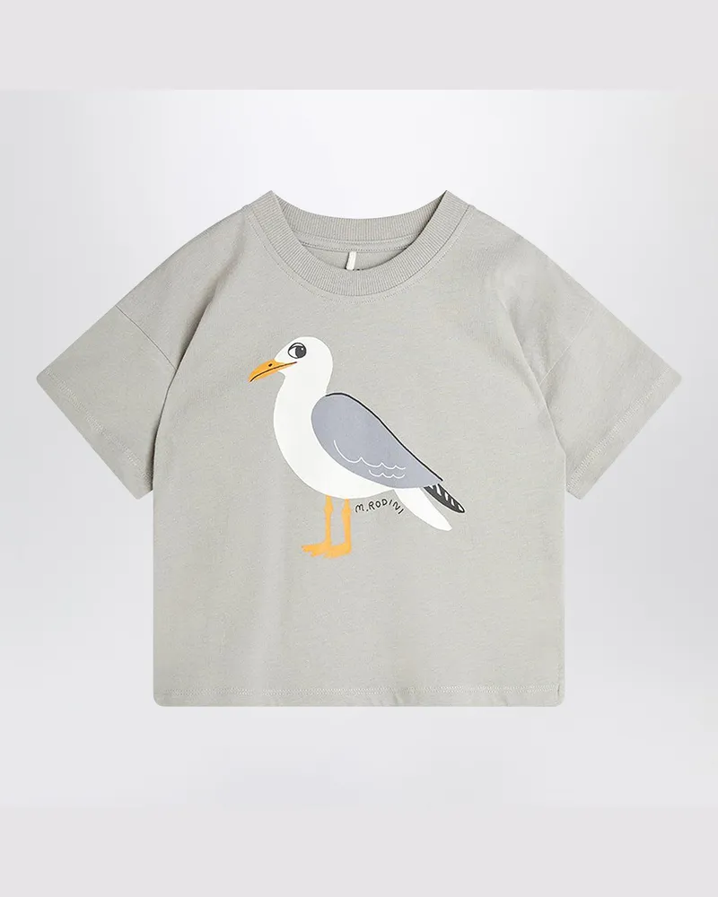 Mini Rodini Grau T-Shirt mit Möwenaufdruck 