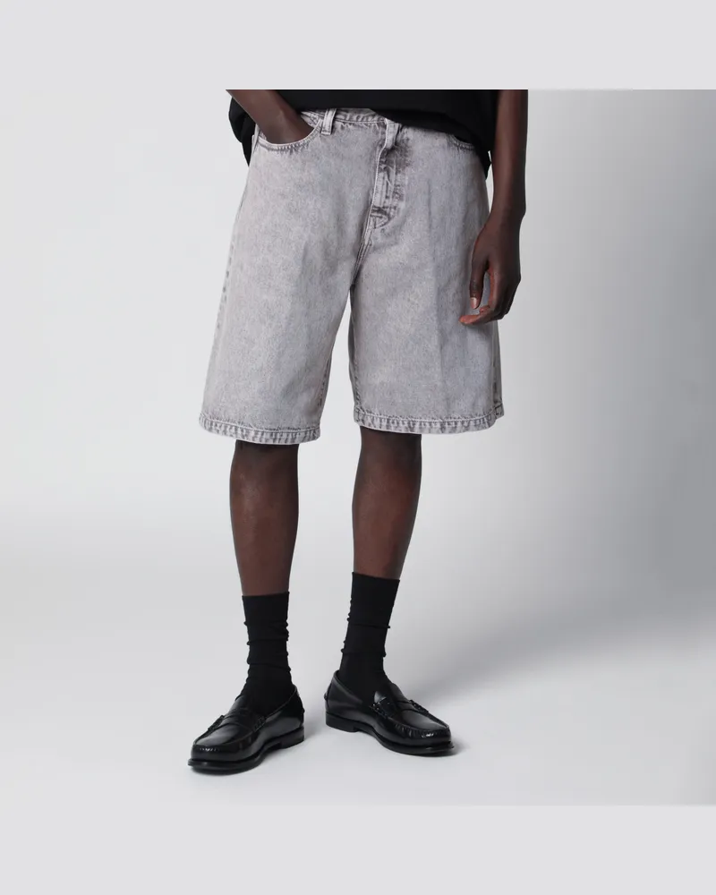 Carhartt WIP Landon Short aus schwerem Baumwoll-Denim in Grau Grey