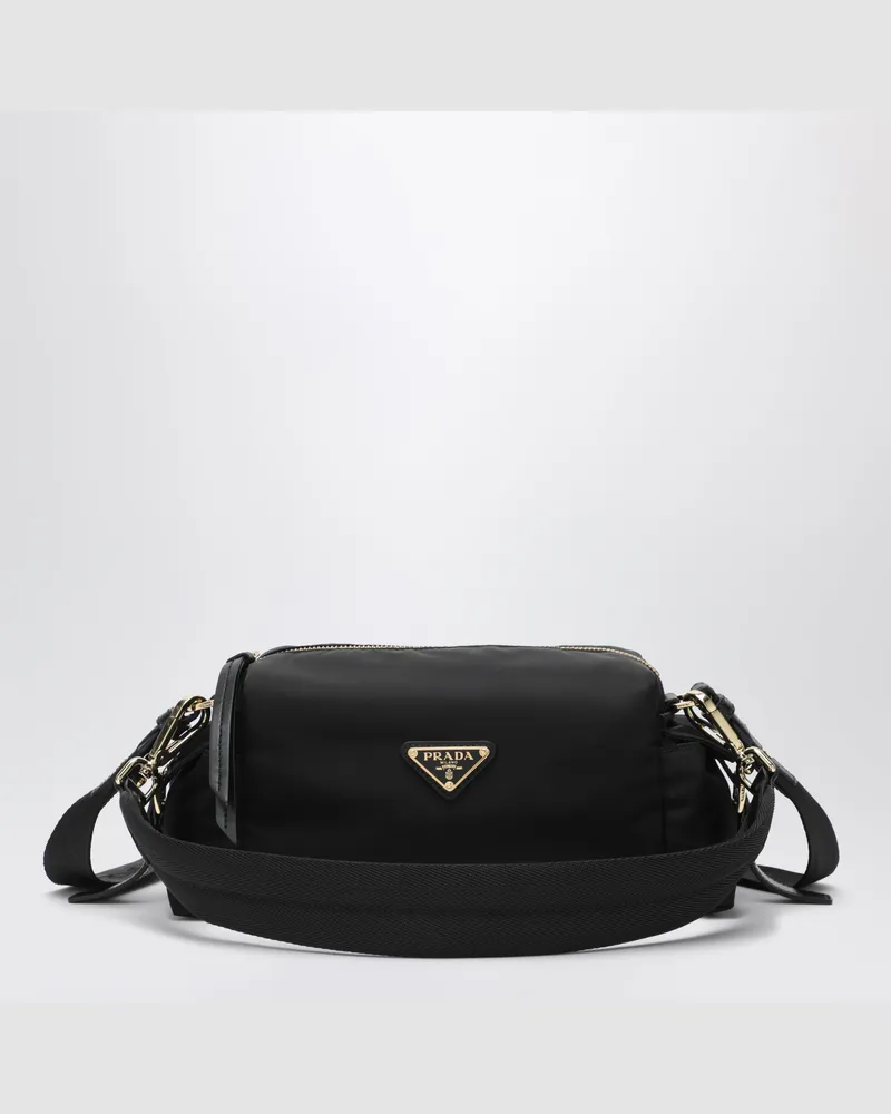 Prada Schwarze Schultertasche aus Re-Nylon Black