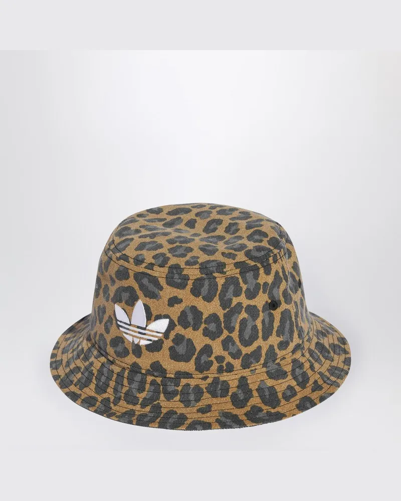 adidas Leopardenmuster Fischerhut braun Eindruck