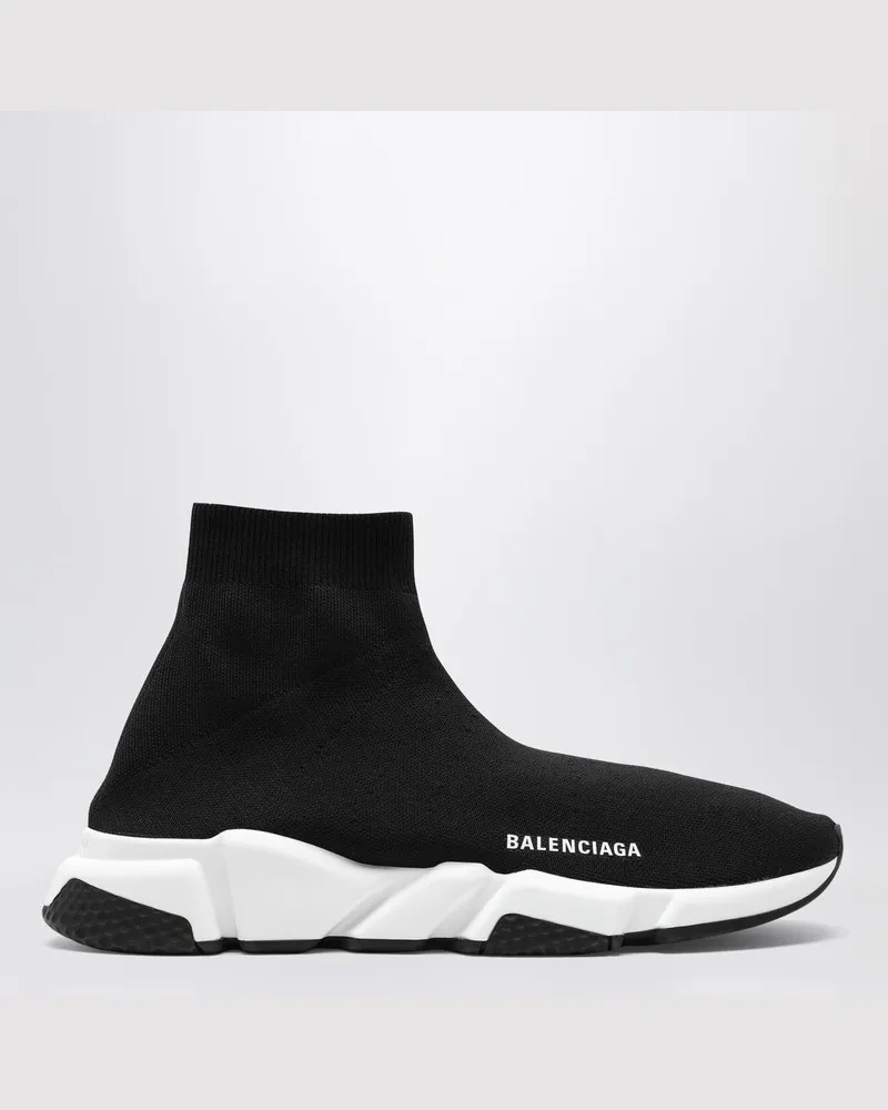 Balenciaga Turnschuh Speed aus schwarzem und weißem Mesh Schwarz