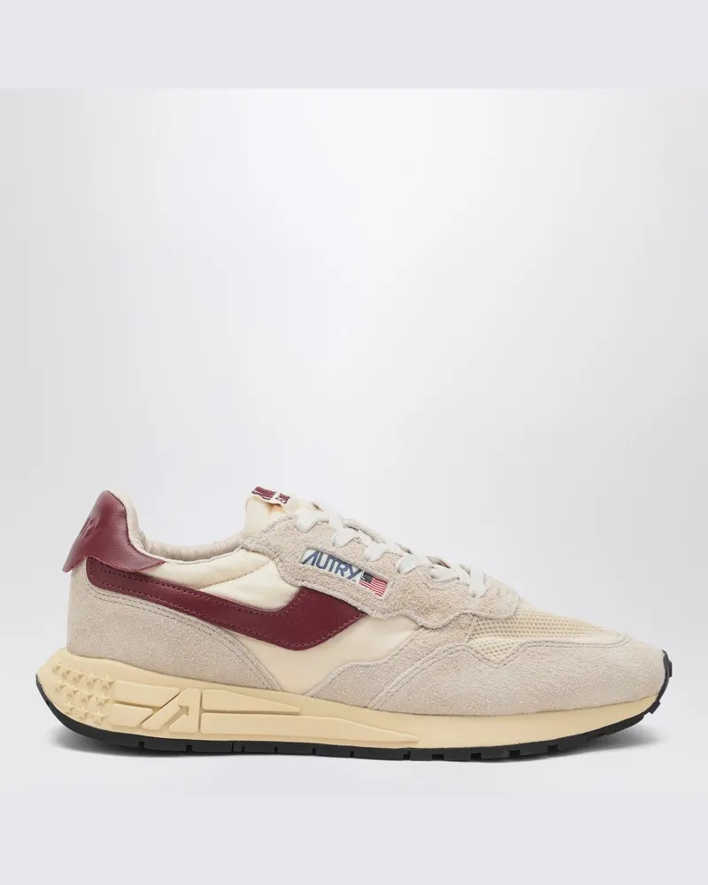 AUTRY Sneaker Reelwind Low ecrù/bordeaux Grau