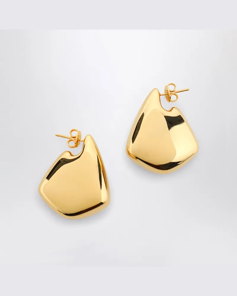 Bottega Veneta Kleine goldene Fin-Ohrringe Metallisch