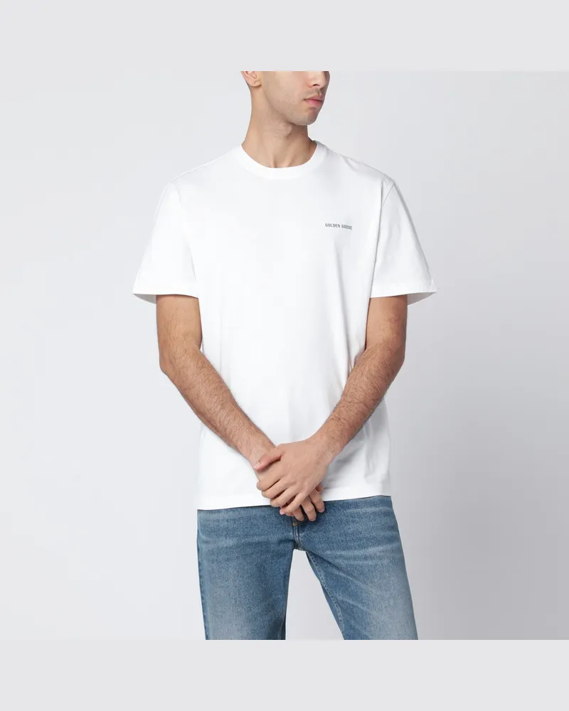 Golden Goose Weißes Baumwoll-T-Shirt White