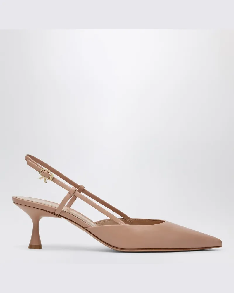 Gianvito Rossi Pfirsichfarbener Slingback Ascent 55 Rosa
