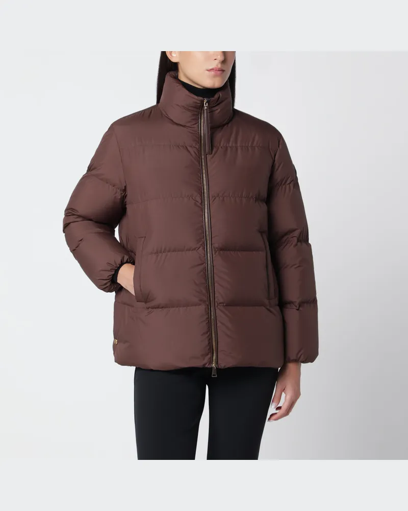 Moncler Kurze Vivantesse Daunenjacke in Braun Brown