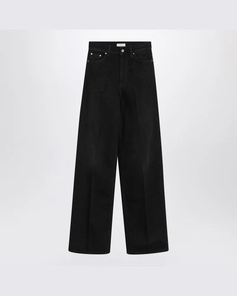 Totême Schwarze Hose aus Bio-Baumwolle Schwarz