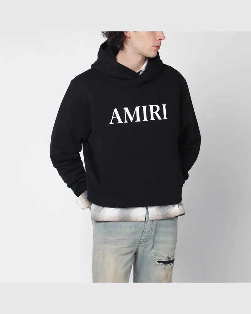 Amiri Schwarzer Hoodie mit Logo Black