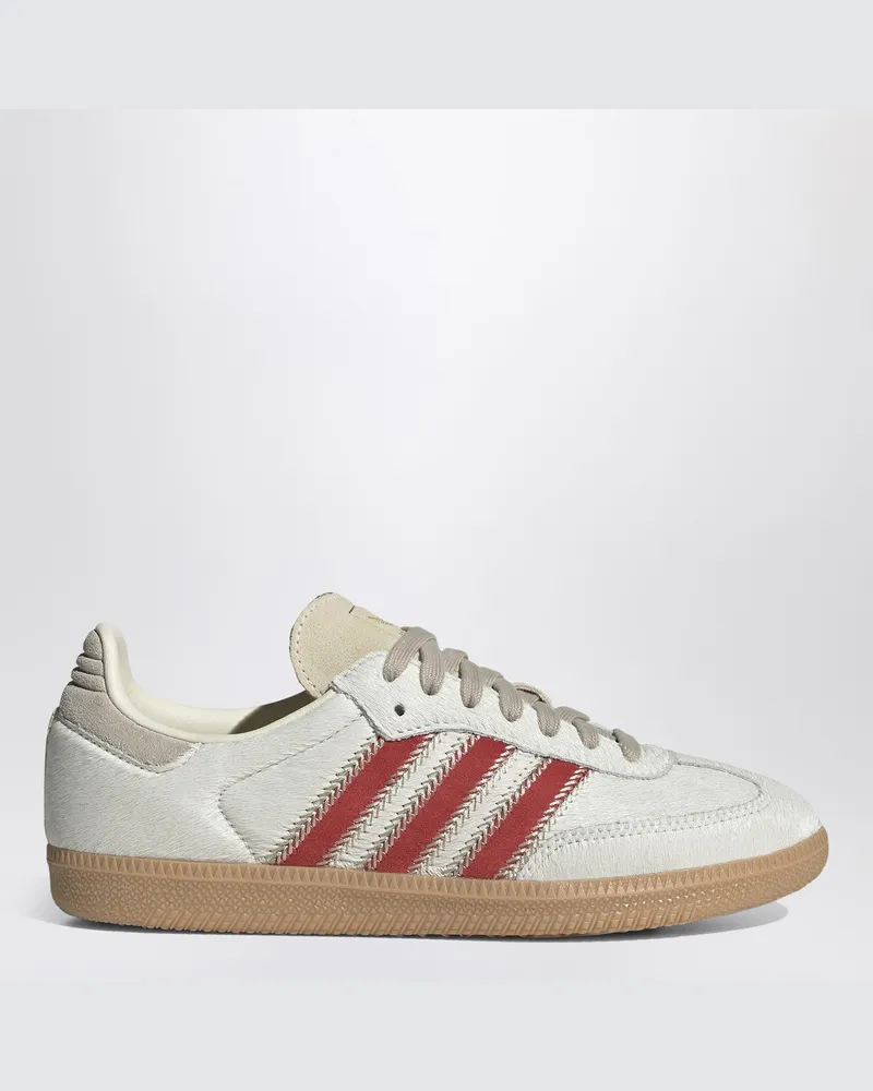 adidas Sneaker Samba OG aus weißem Ponyfell Red