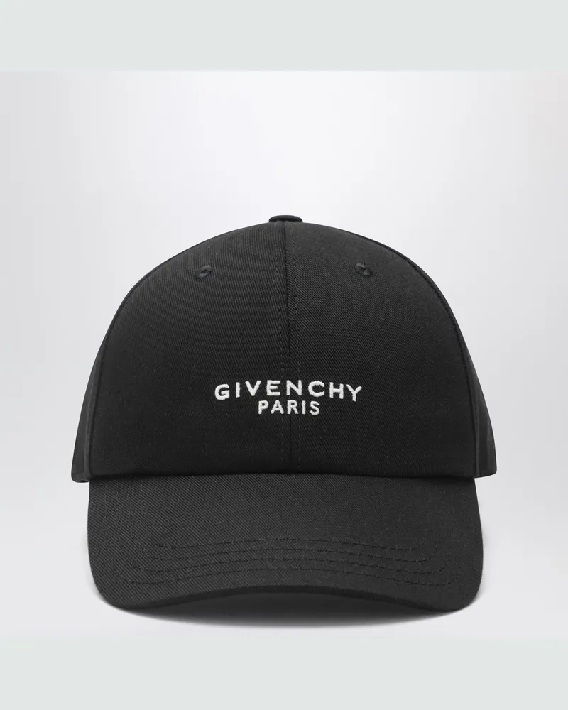 Givenchy Schwarze Baseballkappe mit Logo Black