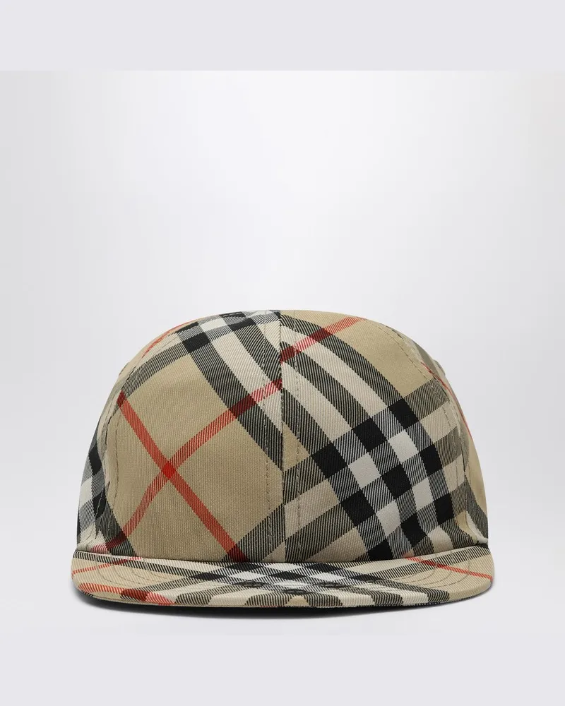 Burberry Baseballkappe mit Karomuster Beige