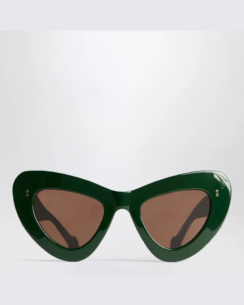 J.W.Anderson JWA06 Butterfly-Sonnenbrille in Waldgrün Grün