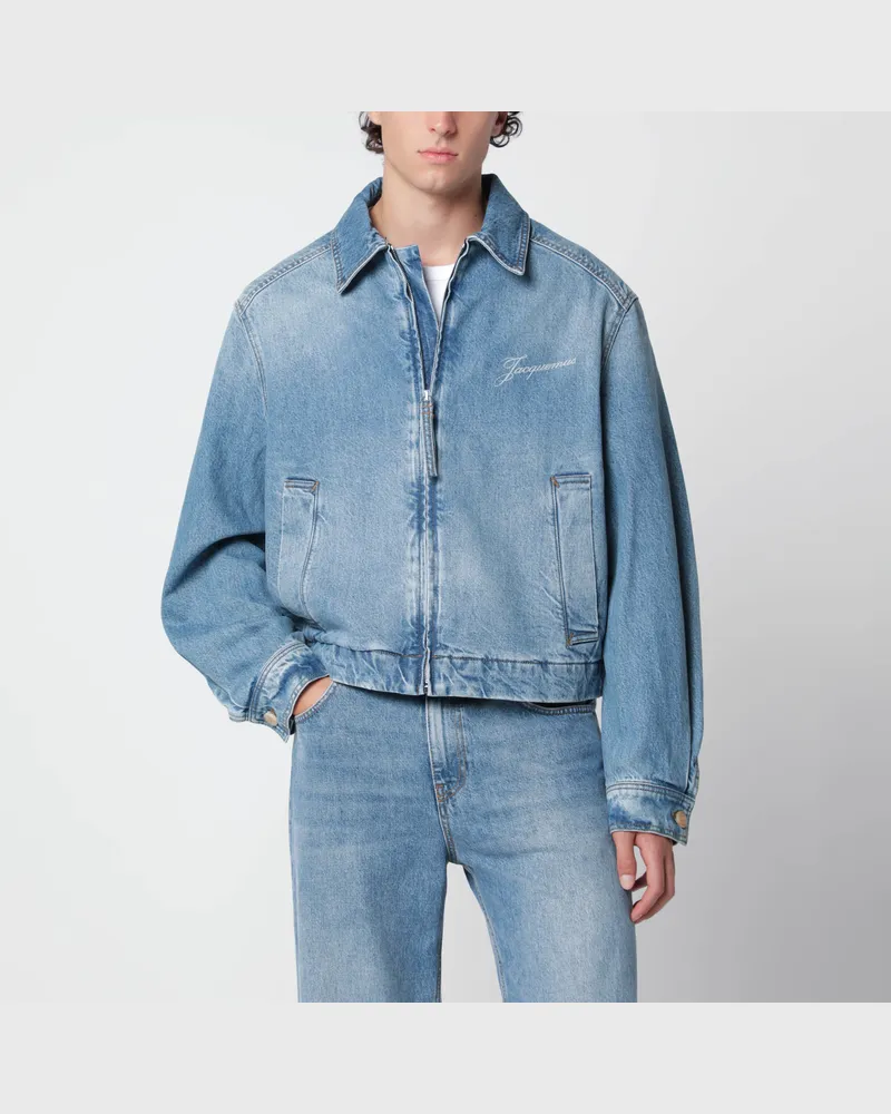 Jacquemus Blaue de-Nîmes Canevas Jacke aus Baumwolldenim Blue