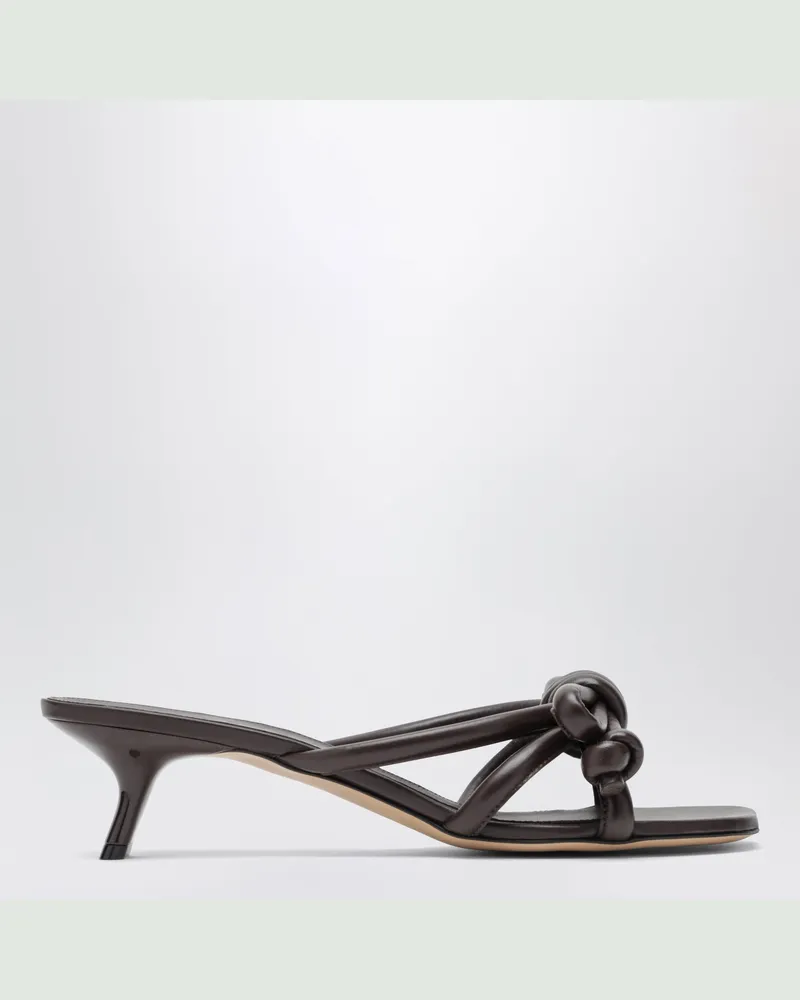 Loewe Ledersandale mit Flamenco-Knoten aus Lammleder Brown