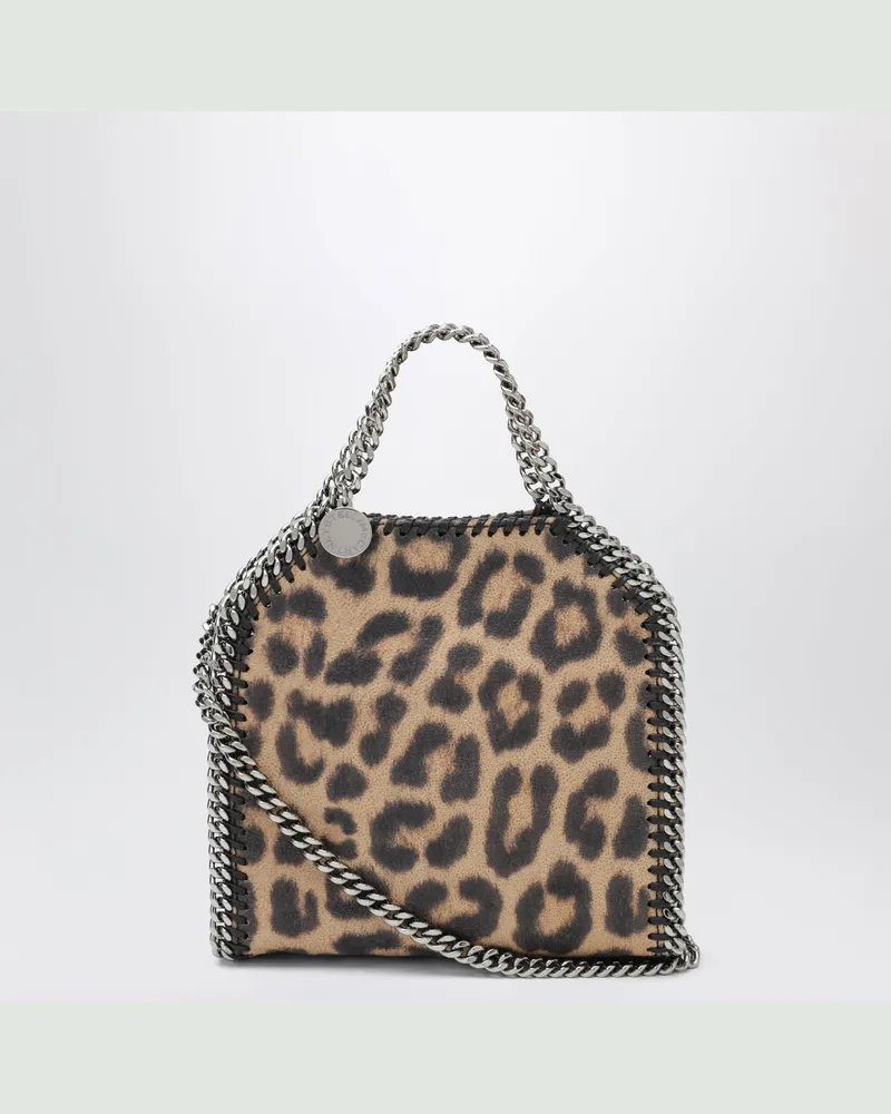 Stella McCartney Micro Falabella Tote Bag mit Leopardenmuster Multicolor