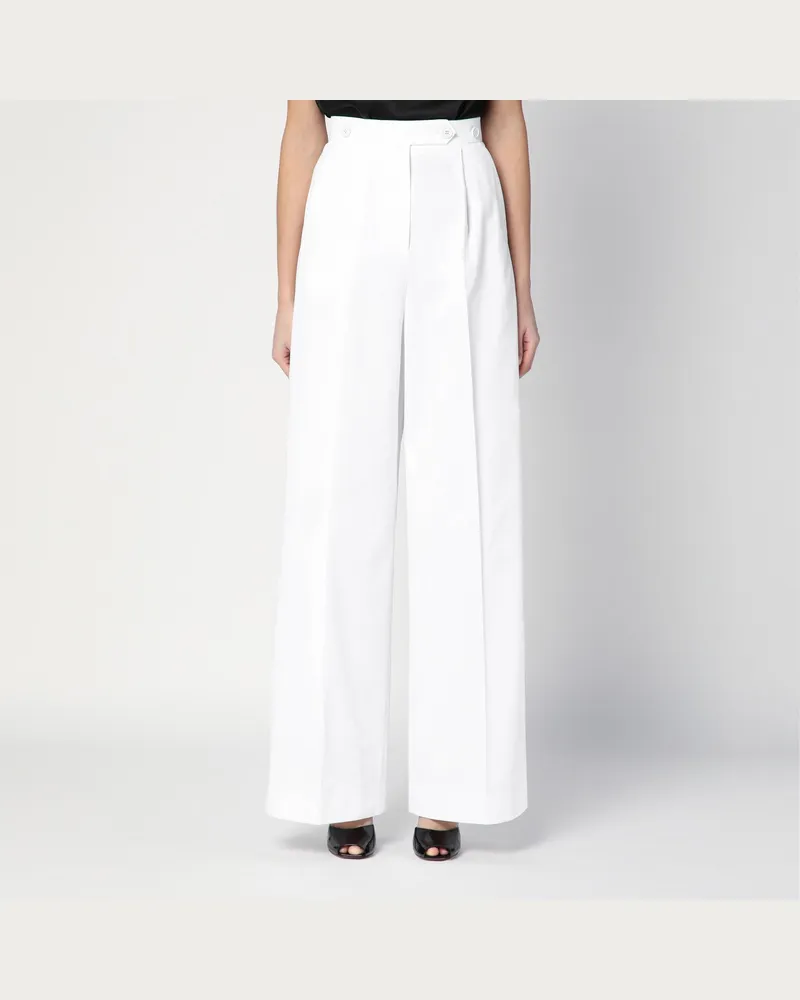 Givenchy Weiße Plisseehose aus Baumwolle White