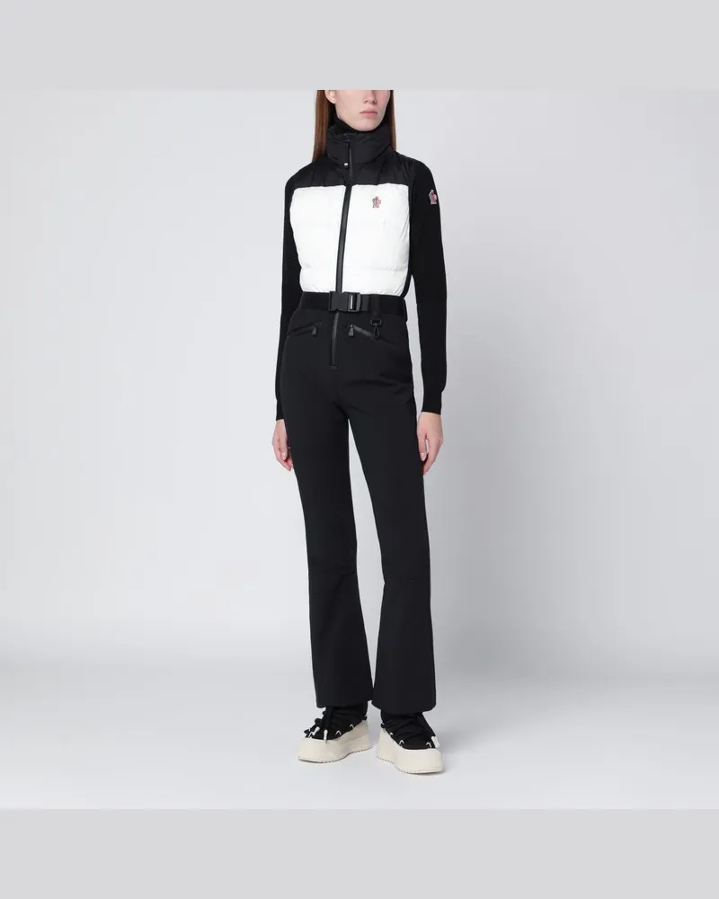 Moncler Schwarz/weißes Skiset mit Daunenfüllung Schwarz