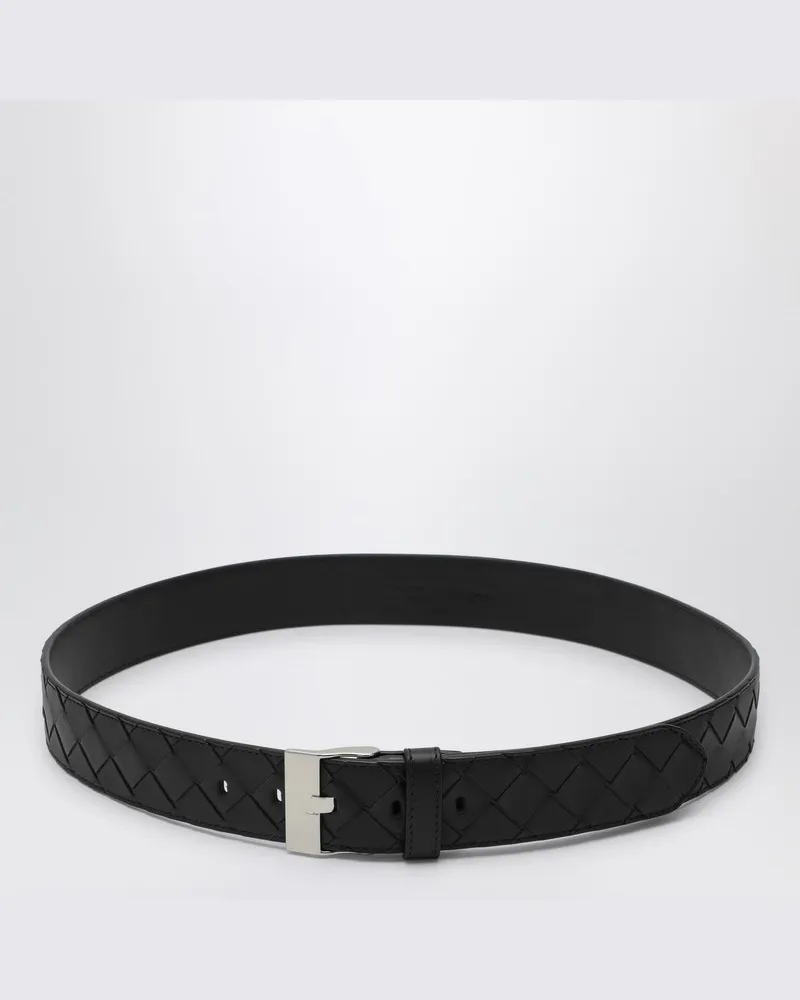 Bottega Veneta Schwarzer Gürtel Watch mit Flechtmuster Schwarz