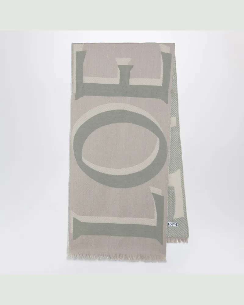 Loewe Beiger Schal aus Wolle und Kaschmir Beige