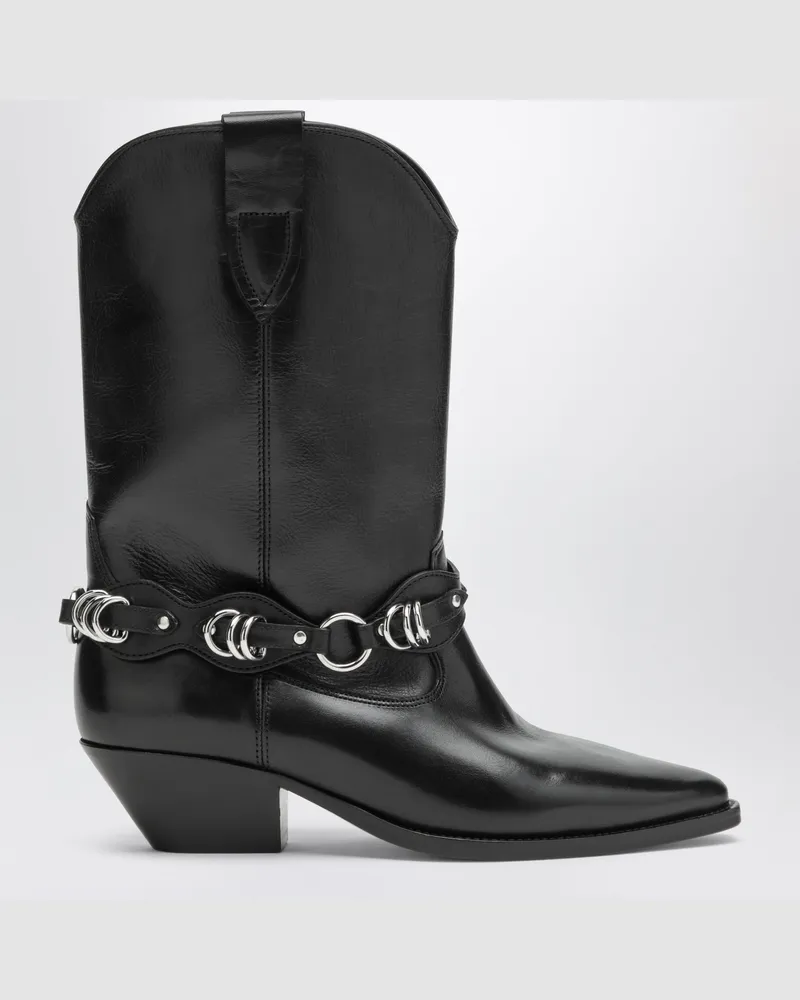 Isabel Marant Schwarze Duerto-Kalbslederstiefel Black