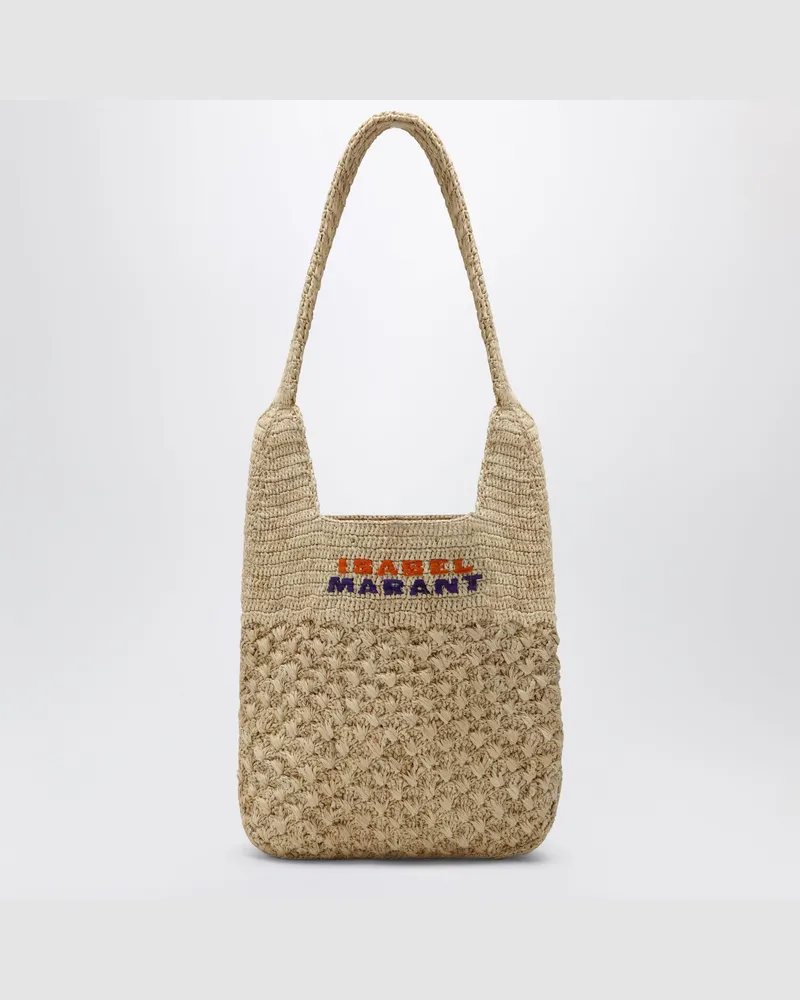 Isabel Marant Kleine Praia Tasche aus natürlichem Raffia Beige