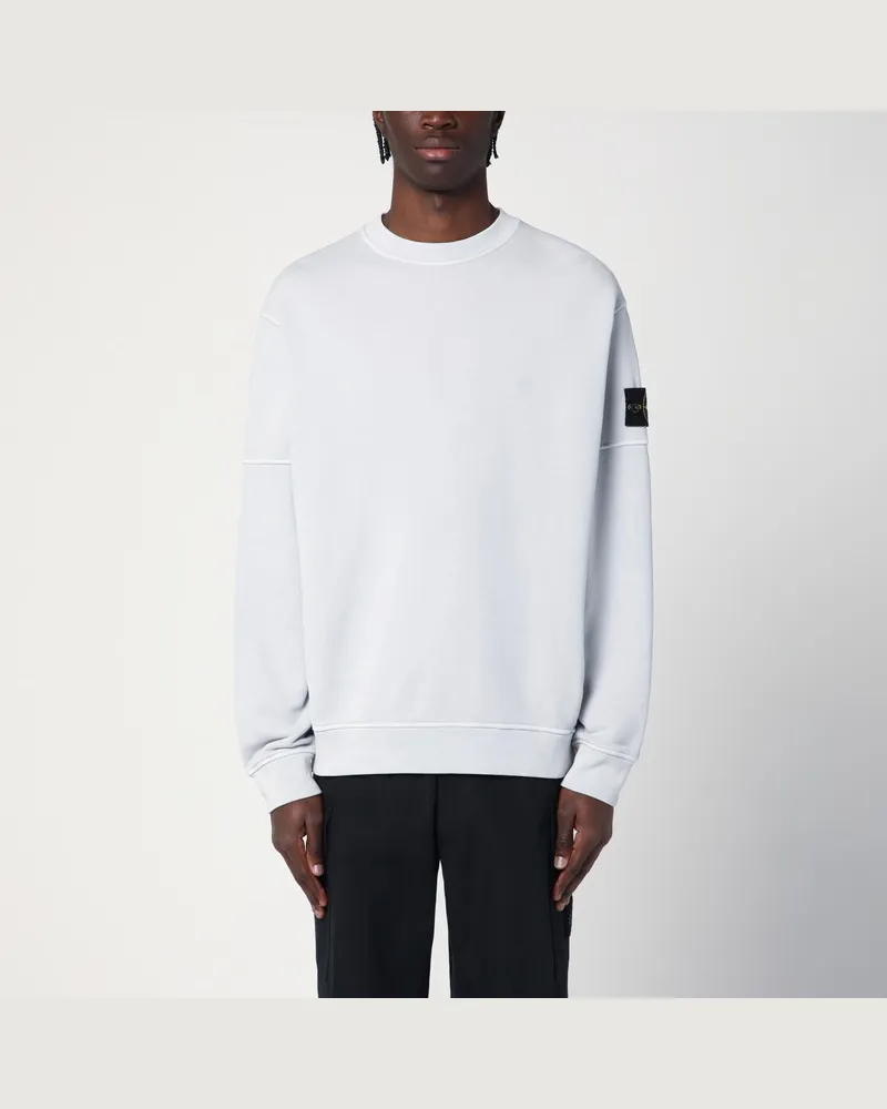 Stone Island Perlgraues Sweatshirt aus Baumwolle Grau