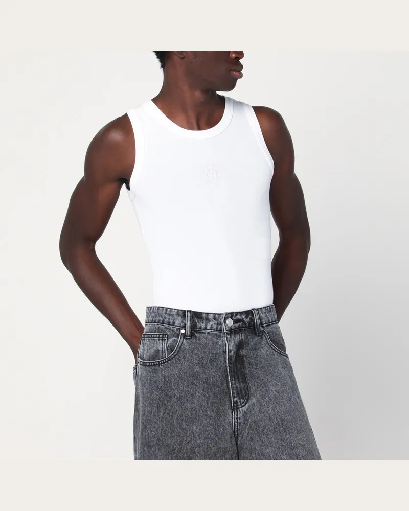 Alexander McQueen Weißes Tank-Top aus Baumwolle Weiß