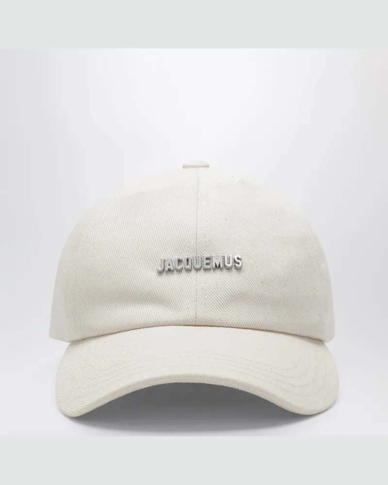 Jacquemus Weiße Baseballkappe mit Logo White