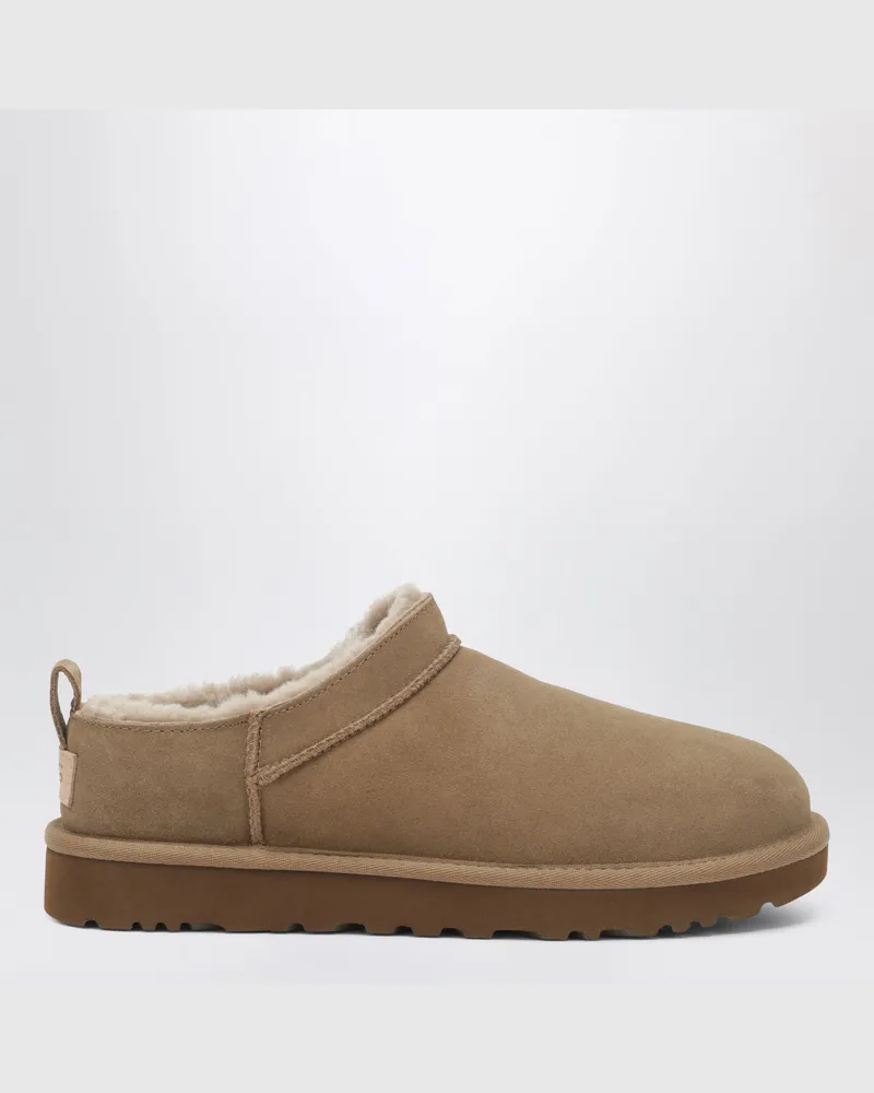 UGG Classic Ultra Mini dunkelgraue Stiefel aus Lammfell Grey