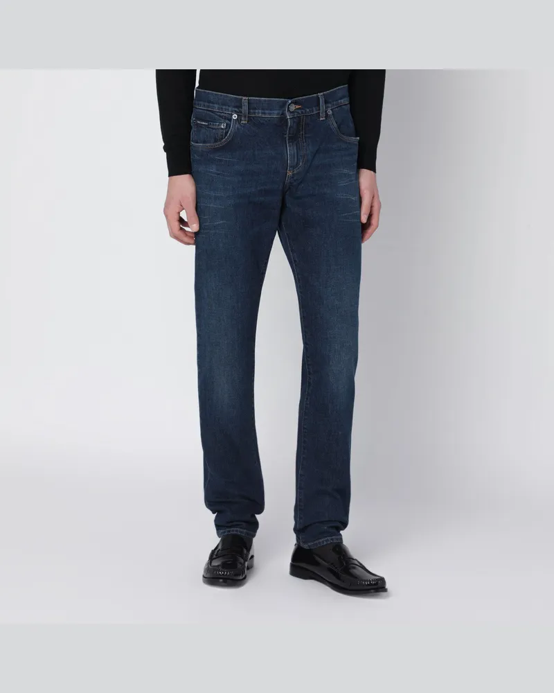 Dolce & Gabbana Blaue Skinny-Jeans Blue