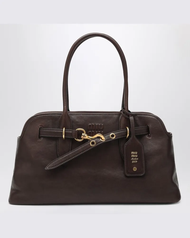 Miu Miu Radica Aventure Large Tasche Braun