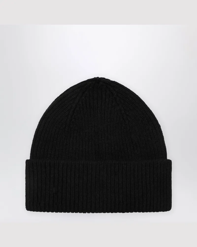Le Bonnet Beanie aus Wolle und Caregora in Onyx Black