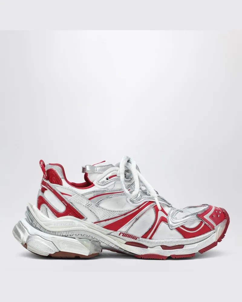 Balenciaga Runner 2.0 Sneaker in Weiß/Grau/Rot Weiß
