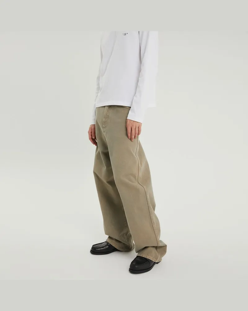 1989 STUDIO Hellbraune Chicago-Denim-Hosen Beige