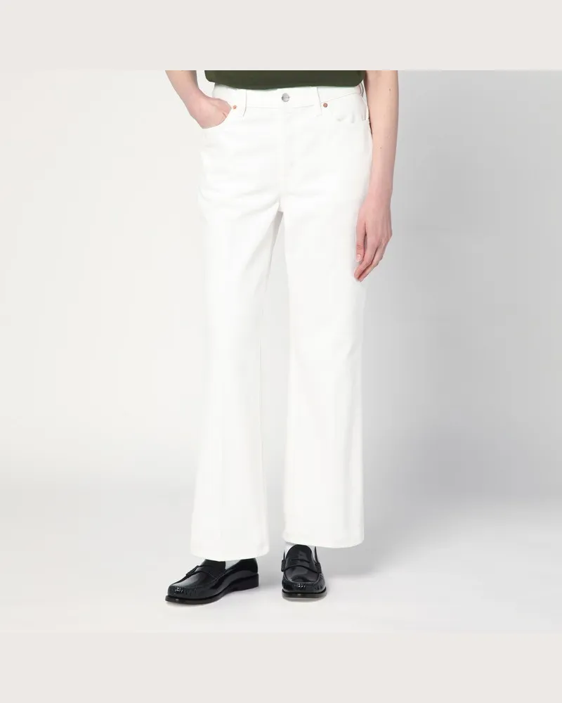 Gucci Kurze weiße Flare-Hose Weiß
