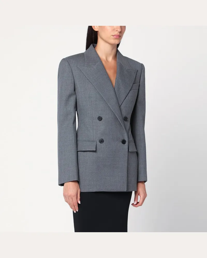 Givenchy Doppelreihige Wolljacke in Grau Grau
