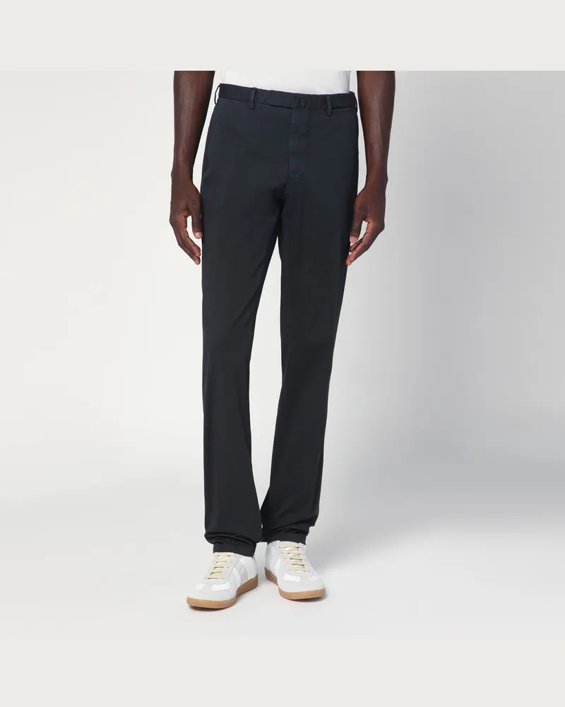 Biagio Santaniello Schwarze Hose aus Baumwolle Black