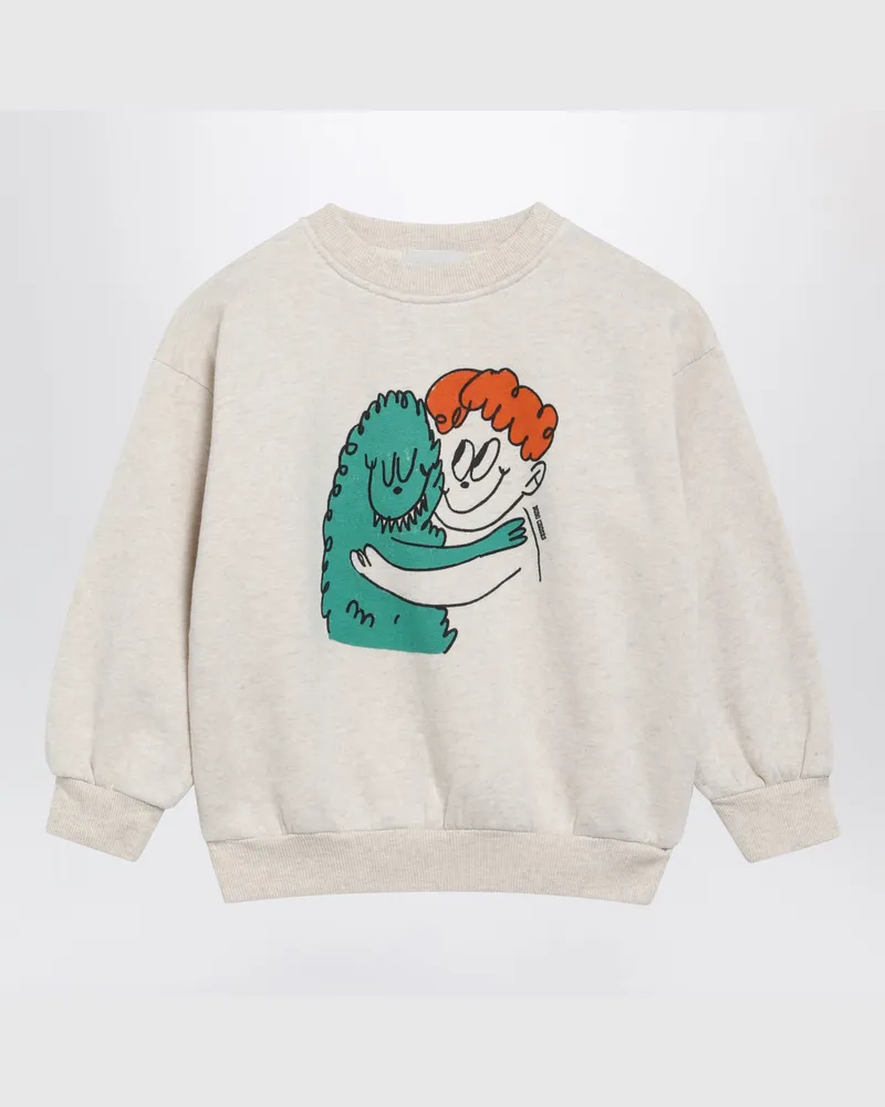 BOBO CHOSES Hug Hairy Monster Sweatshirt aus beiger Baumwolle Beige