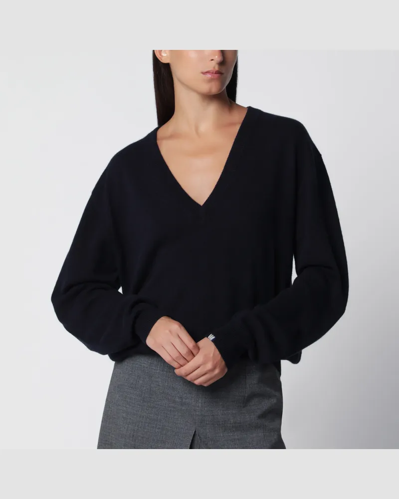 extreme cashmere Ben Pullover in Navy aus Kaschmir Blue