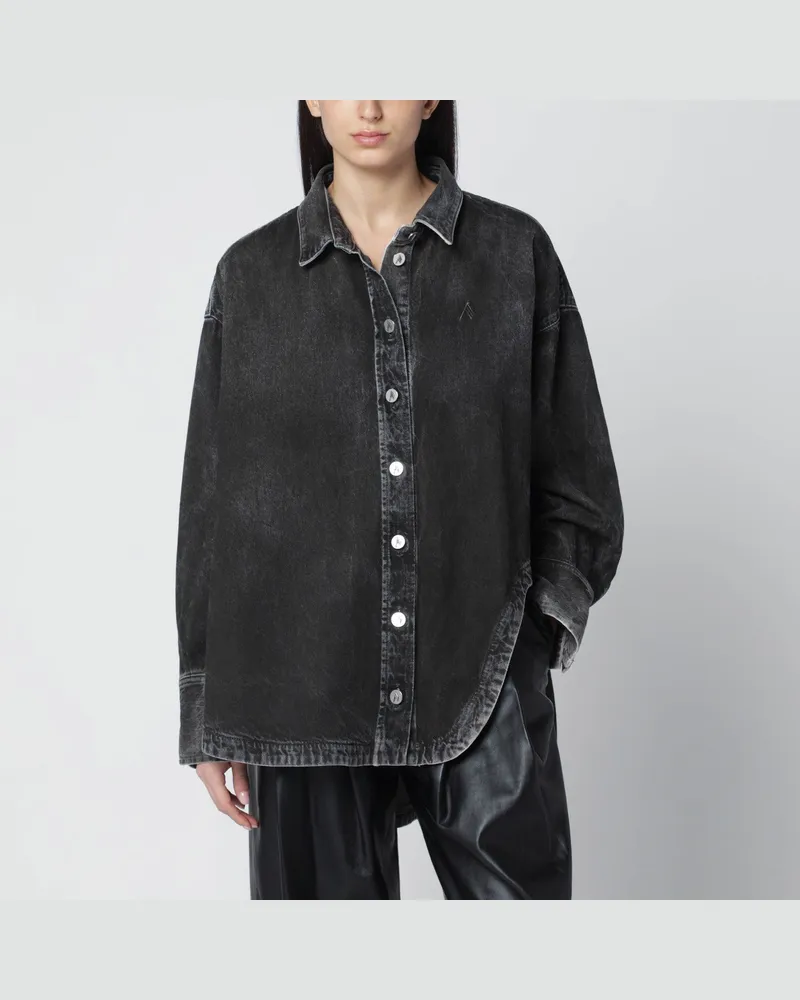 ATTICO Schwarzes verwaschenes Denimhemd Black